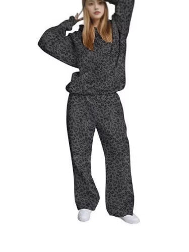 Fleece-Lined 3D Printed Hoodie & Pants Set – Unisex Casual Tracksuit