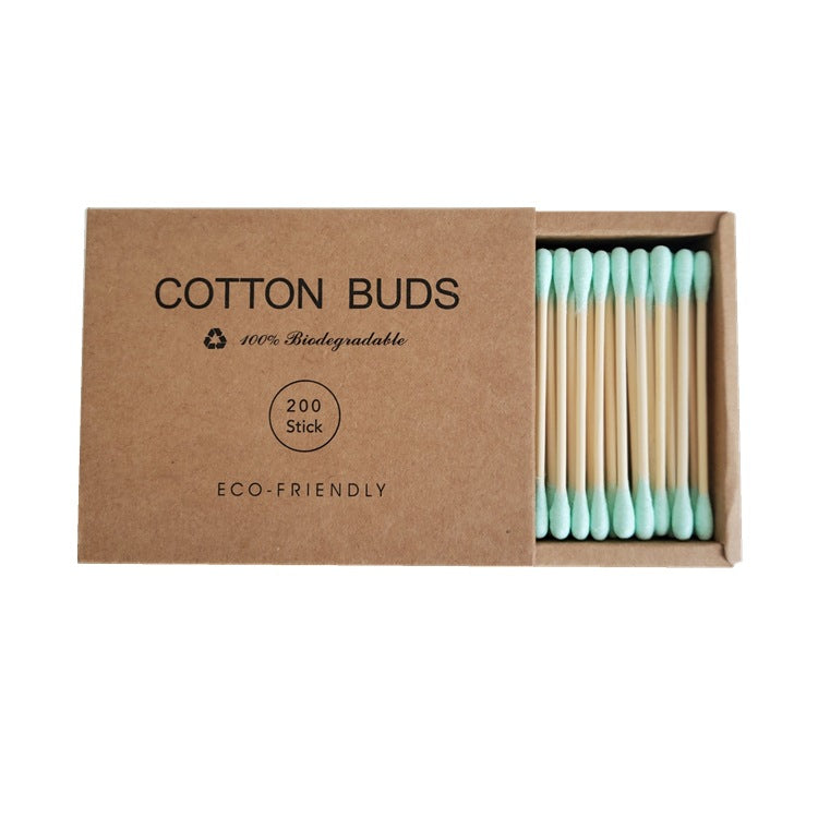 Double-Head Cotton Swabs – Disposable Makeup & Cleaning Applicators (200 Pack)