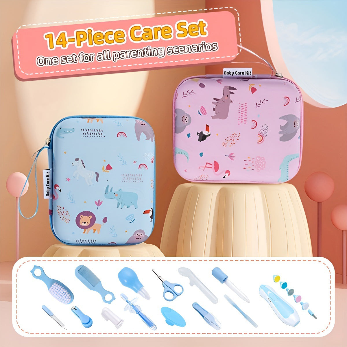 20-Piece Baby Grooming Kit – Complete Infant Nail & Healthcare Set with EVA Storage Case