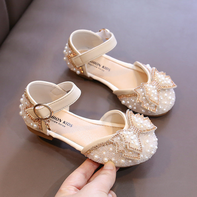 Girls’ Bow Sandals – Soft Sole Princess Summer Shoes for Kids