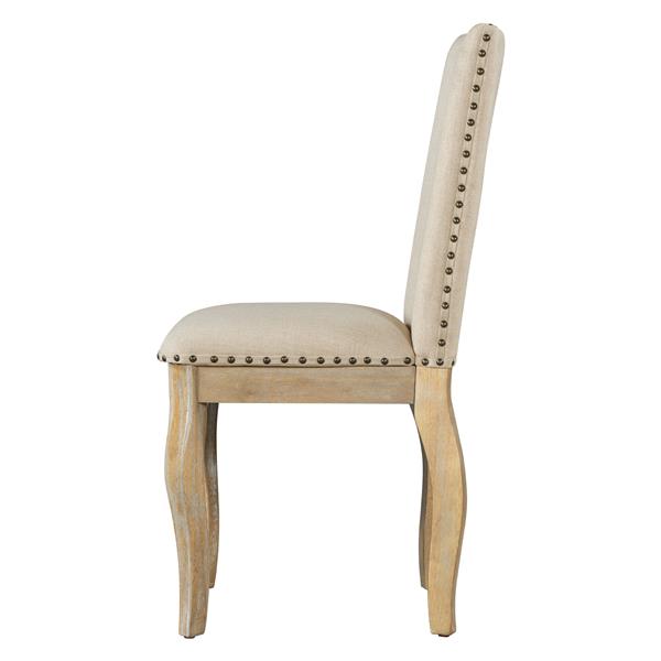 Wooden upholstered fabric dining chairs