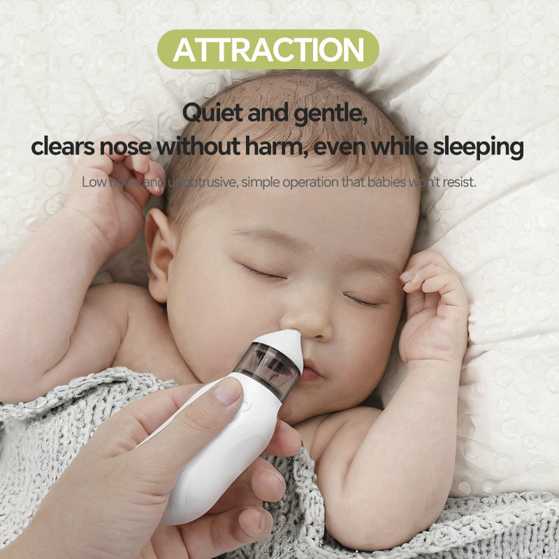 Electric Baby Nasal Aspirator – Gentle Suction Nose Cleaner with Anti-Backflow Design