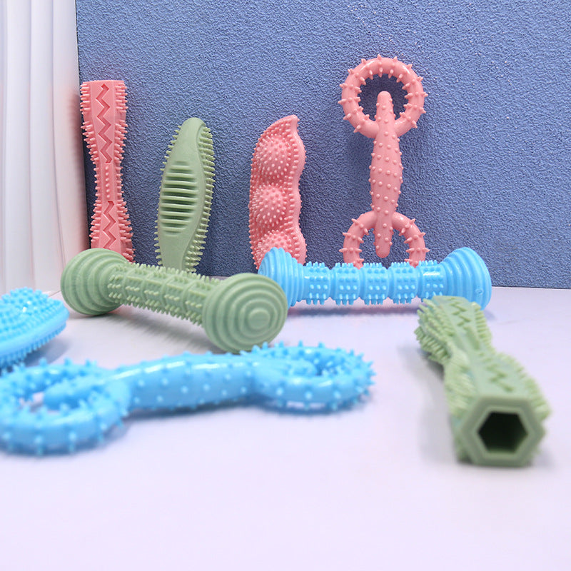 Dog Chew Toy – TPR Dental Cleaning Toy with Treat Dispensing Design