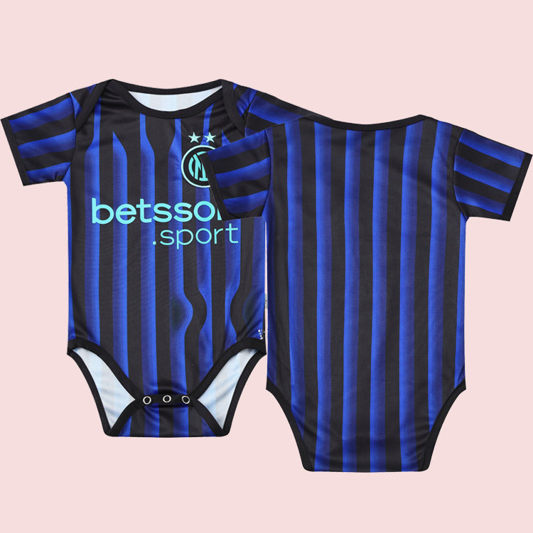 Bamboo Fiber Baby Football Jumpsuit – Soft Breathable Sports-Themed Romper (5–18 Months)