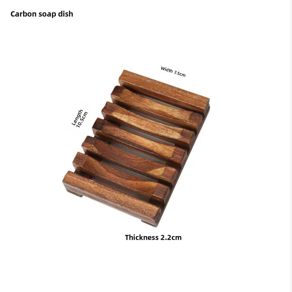 Bamboo Soap Dish – Wooden Drainage Soap Holder for Bathroom & Kitchen