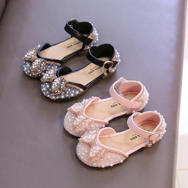 Girls’ Bow Sandals – Soft Sole Princess Summer Shoes for Kids