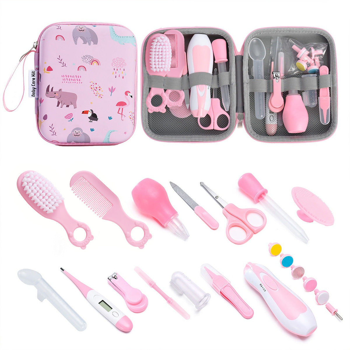 20-Piece Baby Grooming Kit – Complete Infant Nail & Healthcare Set with EVA Storage Case