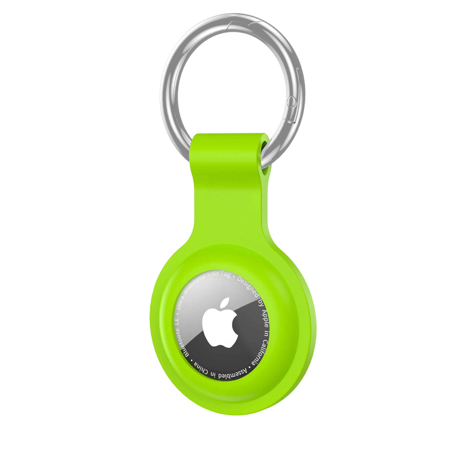 Silicone AirTag Protective Case – Waterproof Keychain Holder with Spring Buckle