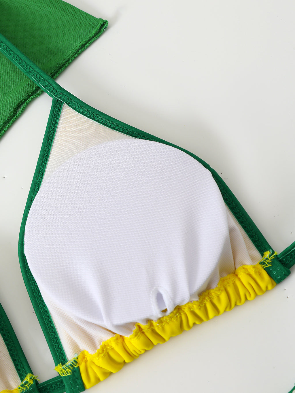 Women’s Three-Piece Bikini Set – Color Block Swimwear with Cover-Up