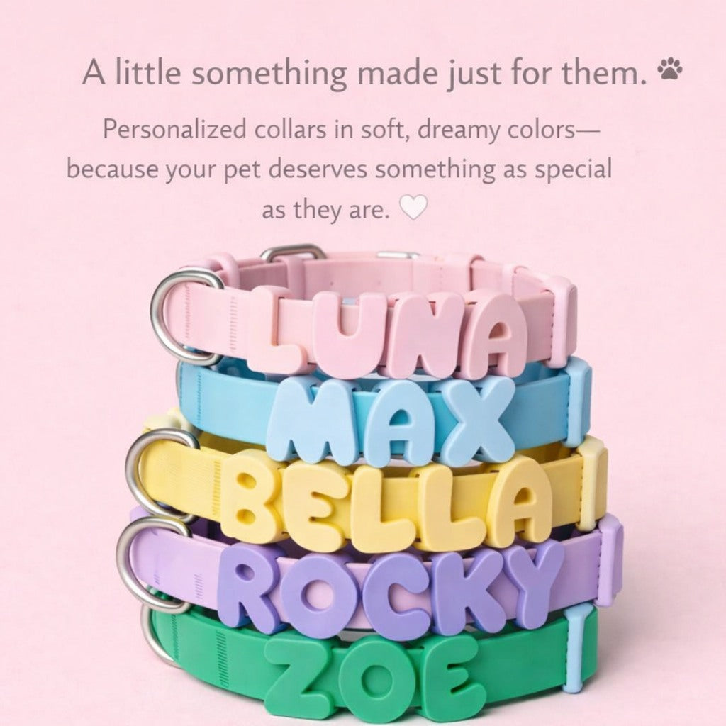 Silicone Letter Charm – Personalized Pet Collar Name Tag