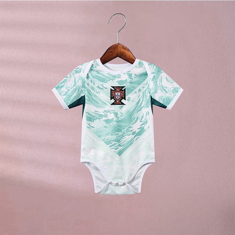 Bamboo Fiber Baby Football Jumpsuit – Soft Breathable Sports-Themed Romper (5–18 Months)