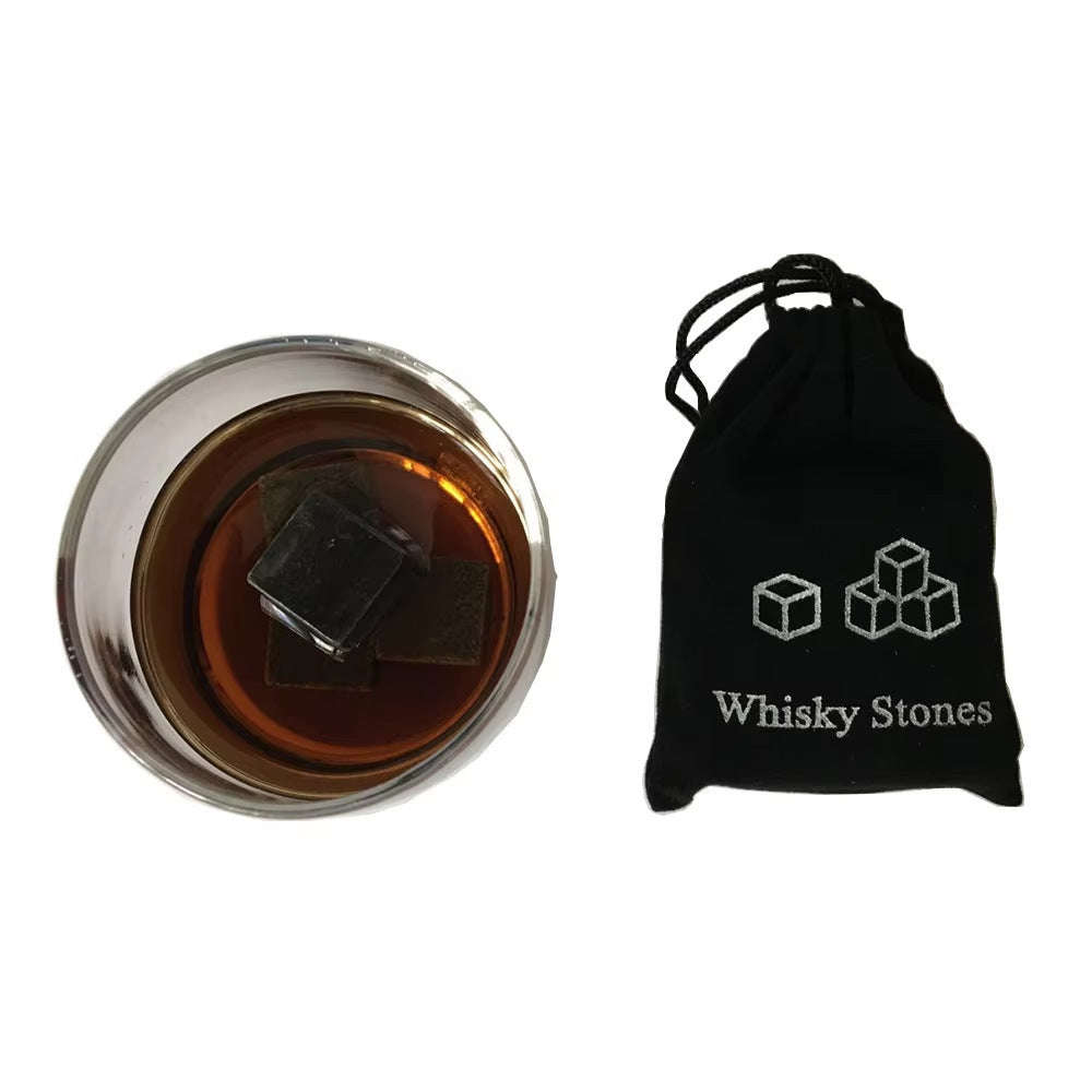 Whiskey Stones Set – Reusable Natural Stone Drink Chillers (9 Pieces)