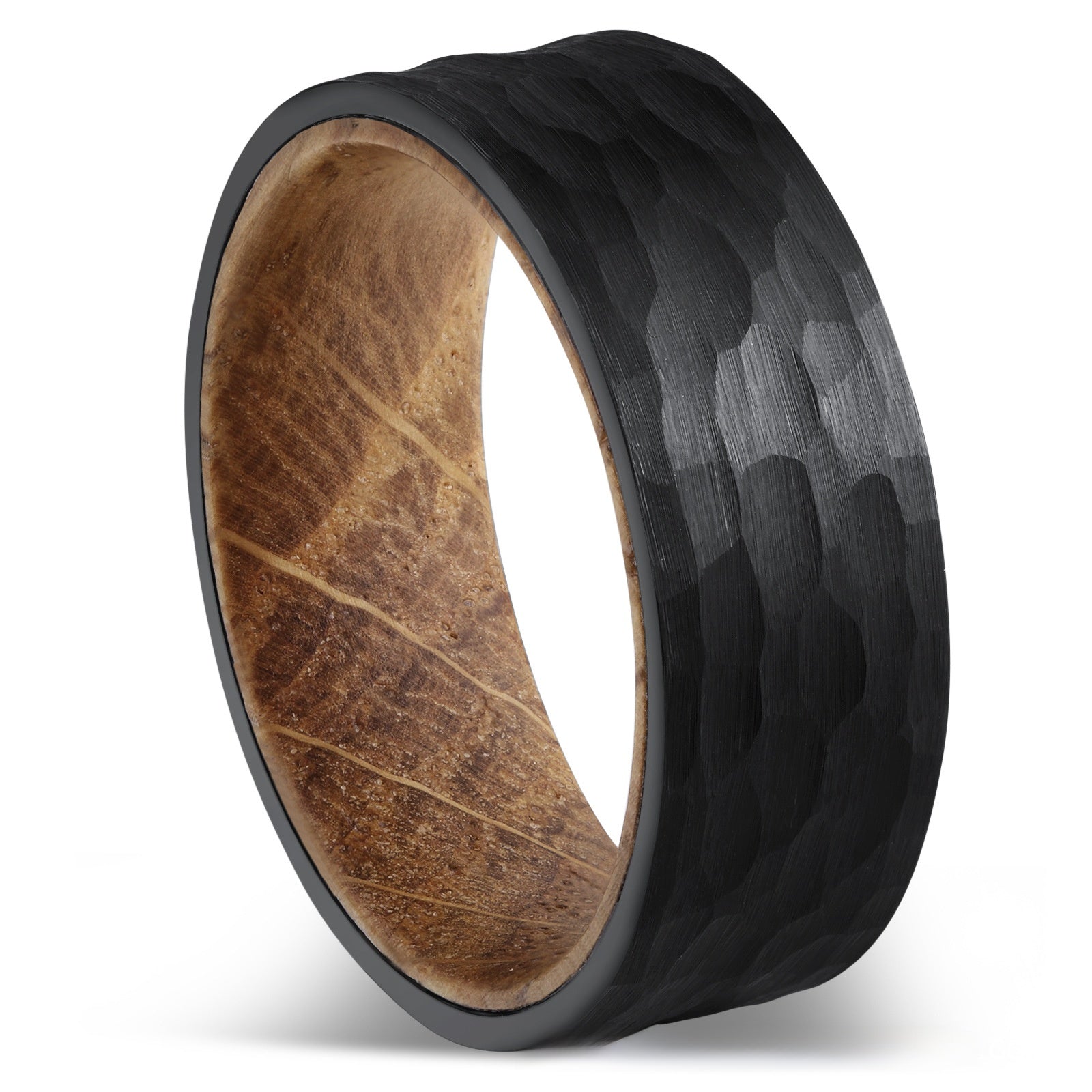 Men's Tungsten Steel Ring with Stone Inlay – Polished Durable Wedding or Fashion Band