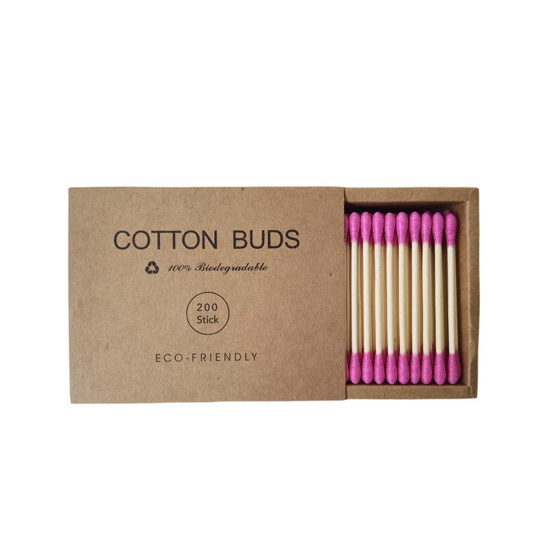 Double-Head Cotton Swabs – Disposable Makeup & Cleaning Applicators (200 Pack)