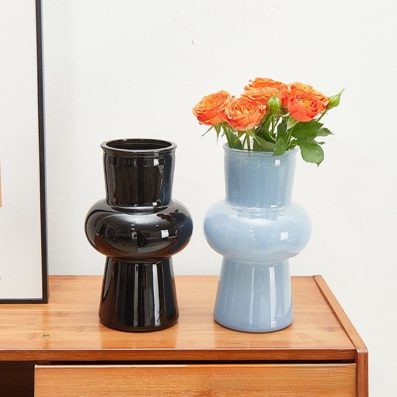 French Lantern Glass Vase – Elegant Hydroponic Flower Arrangement Decor