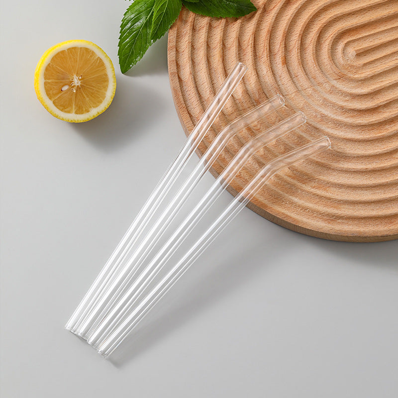 Reusable Glass Straws – Eco-Friendly & Heat-Resistant