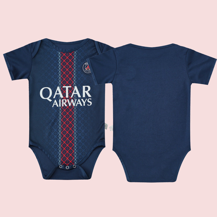 Bamboo Fiber Baby Football Jumpsuit – Soft Breathable Sports-Themed Romper (5–18 Months)