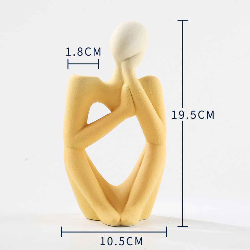 Nordic Ceramic Vase – Matte Minimalist Porcelain Decorative Flower Pot