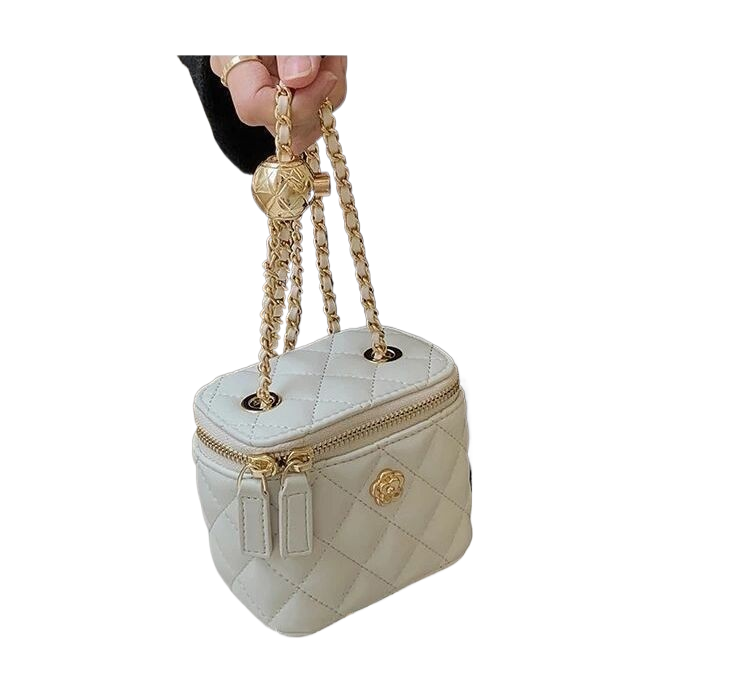 Quilted Chain Crossbody Bag – Elegant PU Leather Box Shoulder Purse