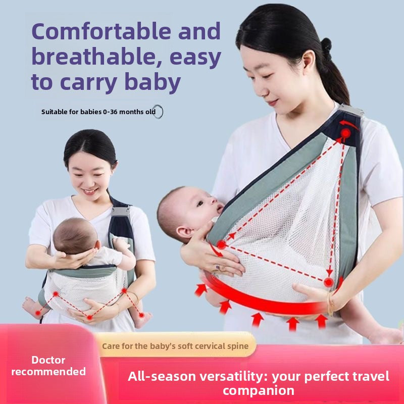 Ergonomic Baby Carrier – Lightweight Breathable Infant Waist & Horizontal Carry Sling