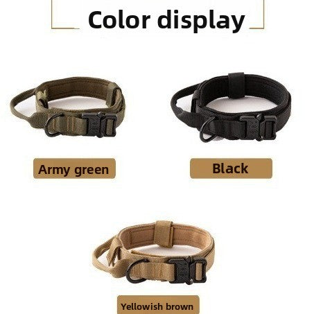 Tactical Dog Collar & Leash – Adjustable Nylon Set for Large Dogs
