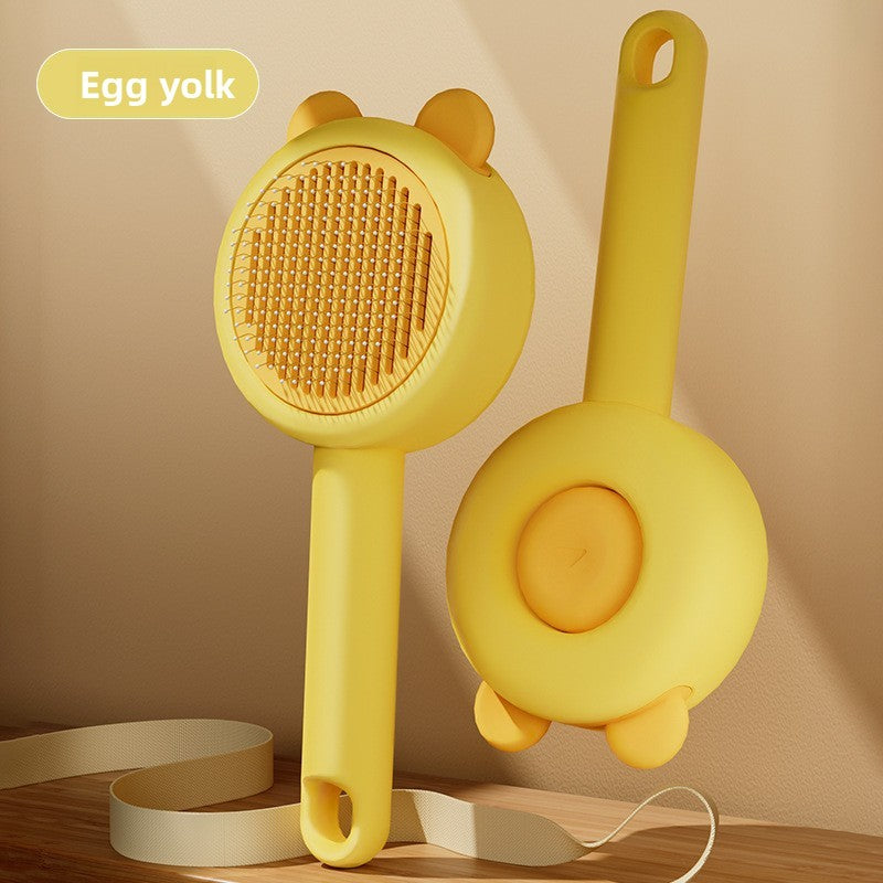 Self-Cleaning Pet Grooming Brush – One-Click Hair Removal Comb for Dogs and Cats