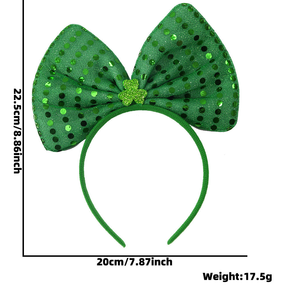 St. Patrick's Day Hairband - Festive Clover & Rainbow Party Headband