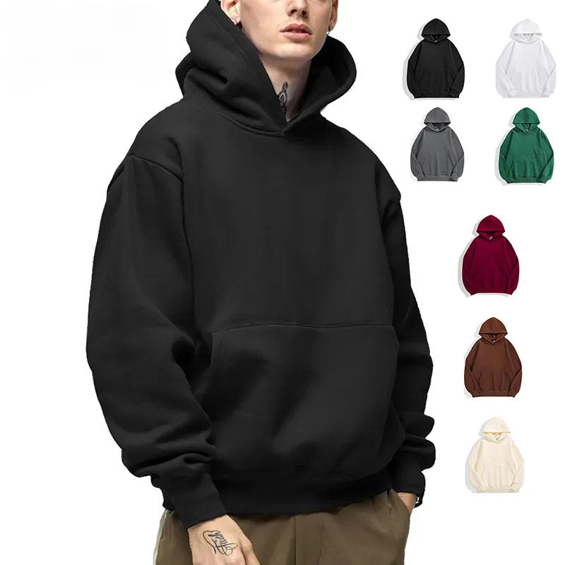 Fleece-Lined Planet Hoodie – Casual Pullover with Lapel Collar