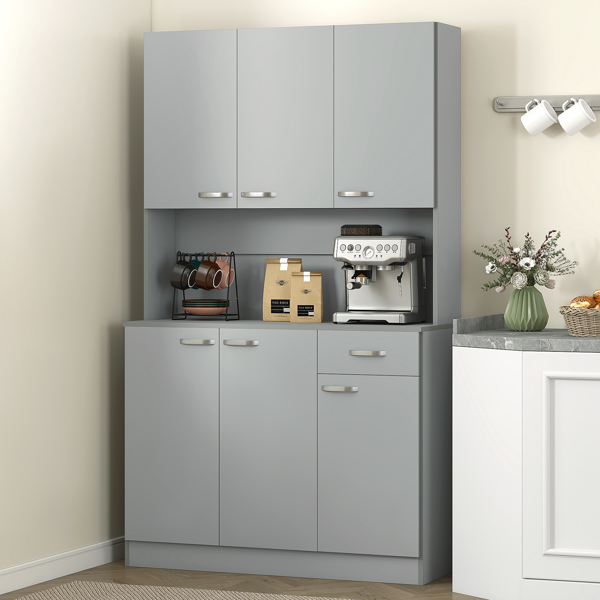 Gray Multi-Cabinet Storage Cabinet – Kitchen, Dining & Office Organizer