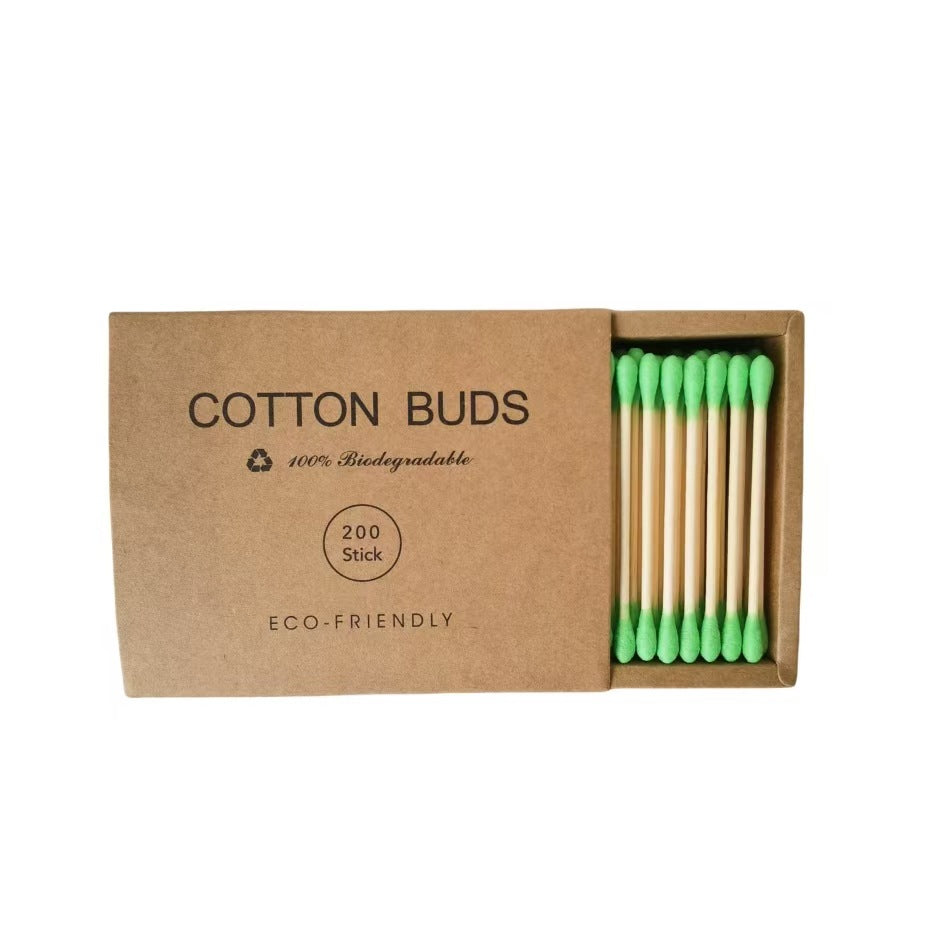 Double-Head Cotton Swabs – Disposable Makeup & Cleaning Applicators (200 Pack)