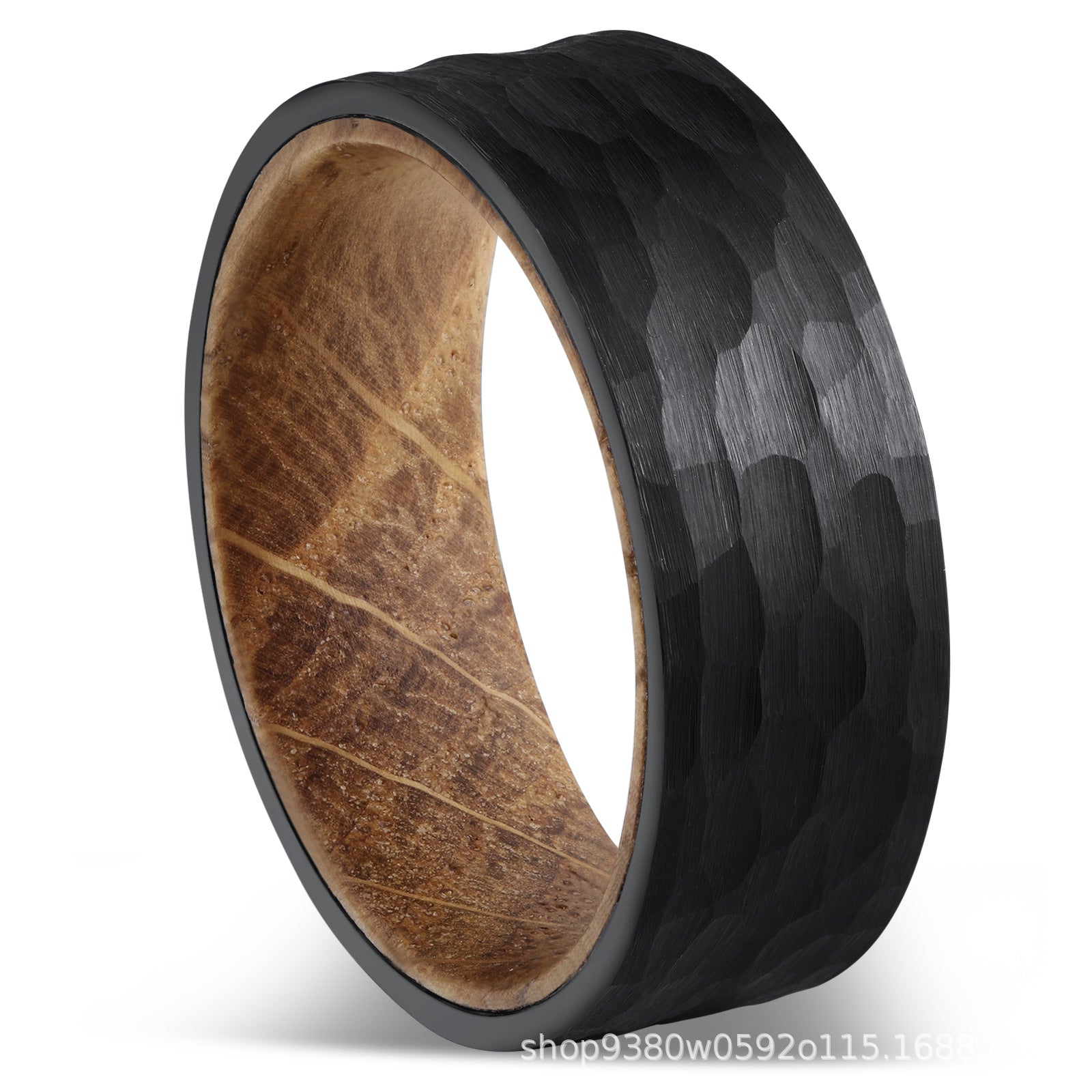 Men's Tungsten Steel Ring with Stone Inlay – Polished Durable Wedding or Fashion Band
