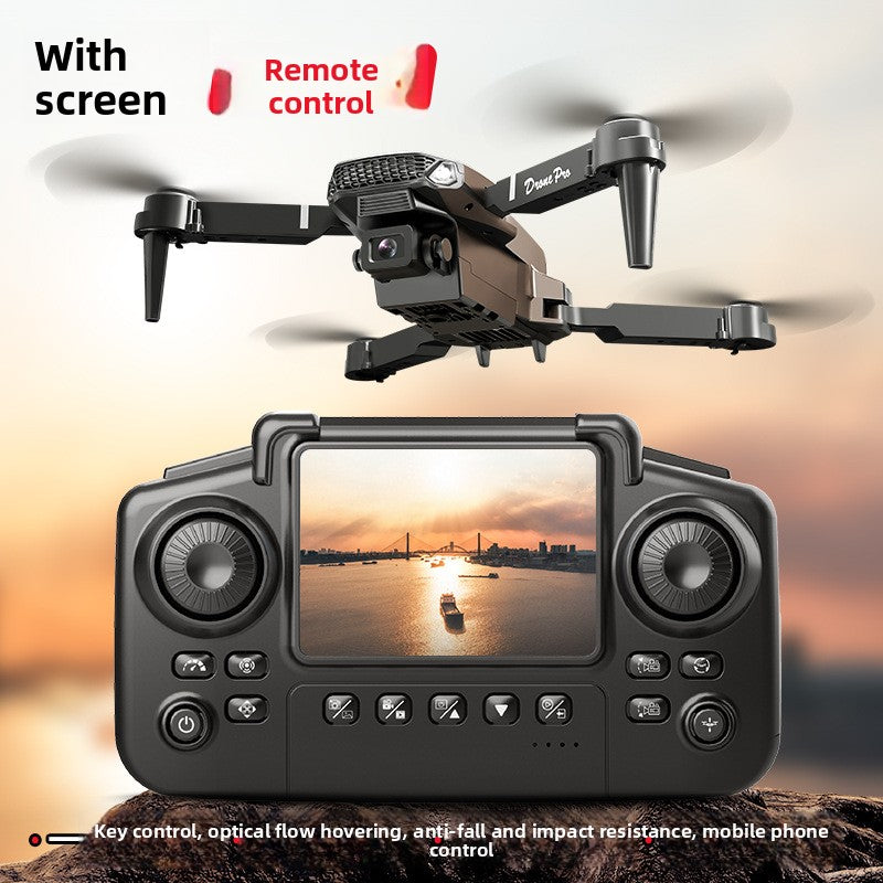 Foldable Quadcopter Drone with Dual Camera and Built-In Display
