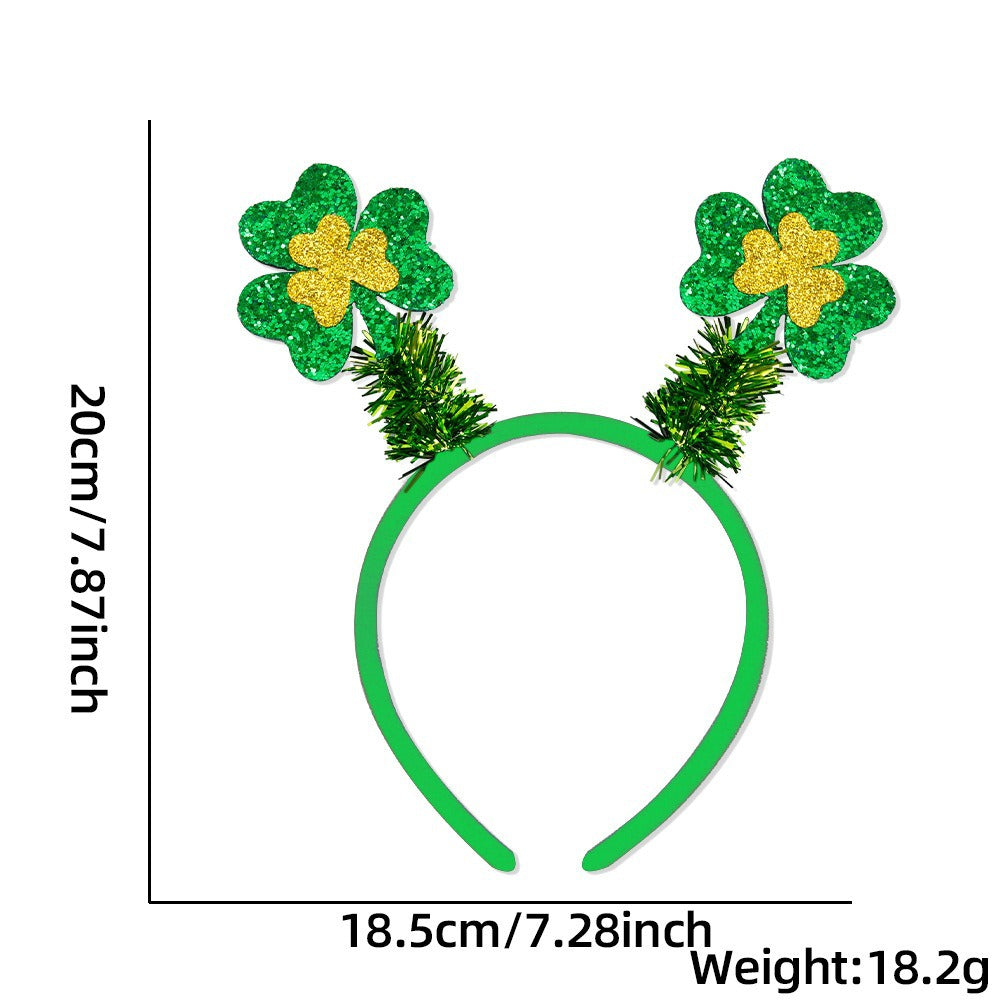 St. Patrick's Day Hairband - Festive Clover & Rainbow Party Headband
