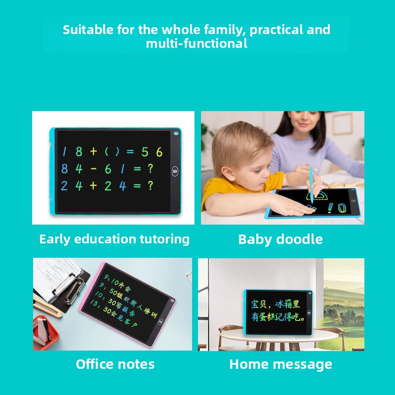 12-Inch LCD Writing Tablet – Reusable Drawing & Doodle Board for Kids