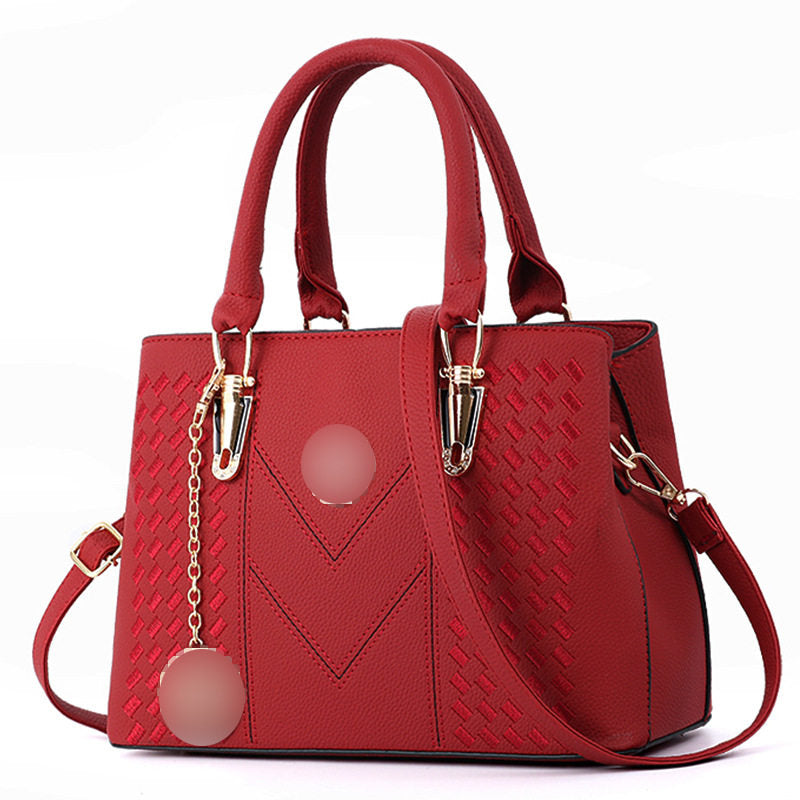 Casual Zipper Shoulder Bag – Soft Structured Everyday Handbag
