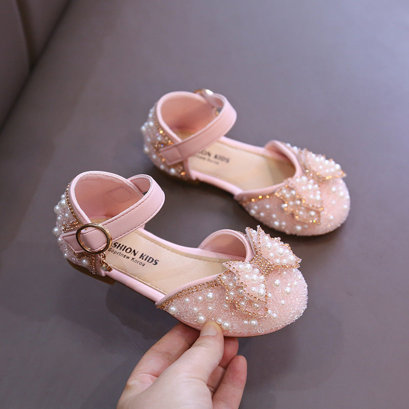 Girls’ Bow Sandals – Soft Sole Princess Summer Shoes for Kids