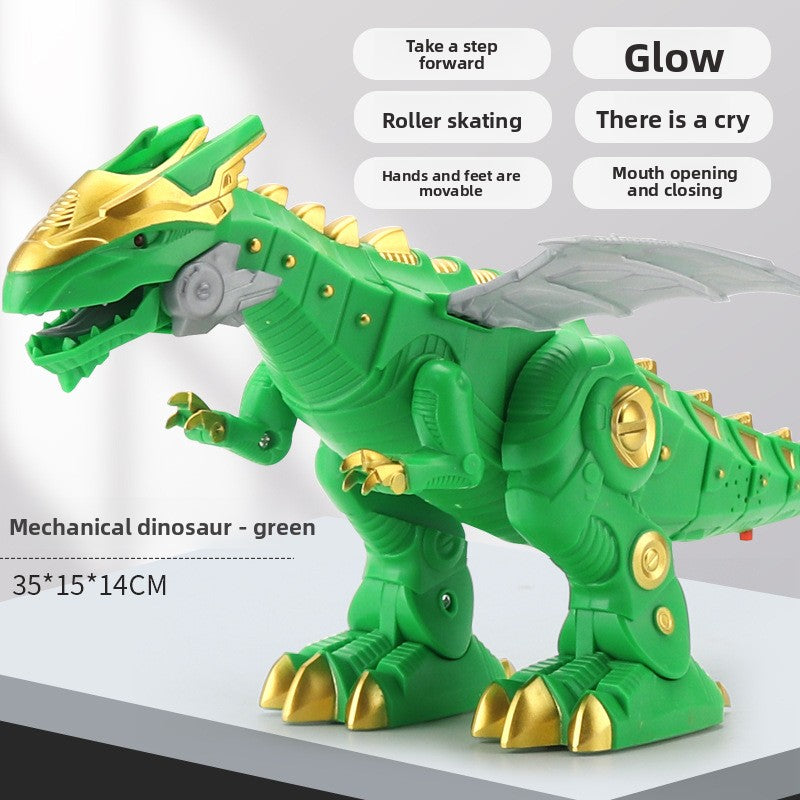 Interactive Walking Dinosaur Toy with Lights & Movable Mouth