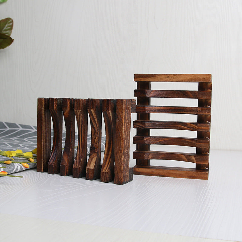 Bamboo Soap Dish – Wooden Drainage Soap Holder for Bathroom & Kitchen