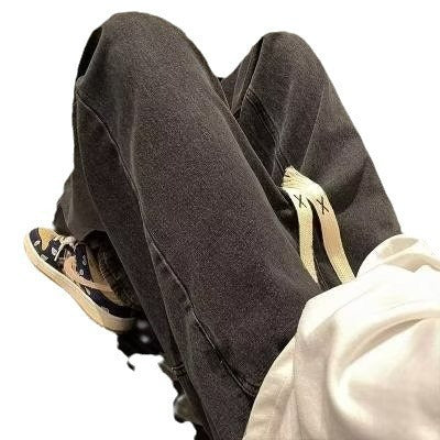 Retro Straight-Leg Jeans – American High Street Casual Denim