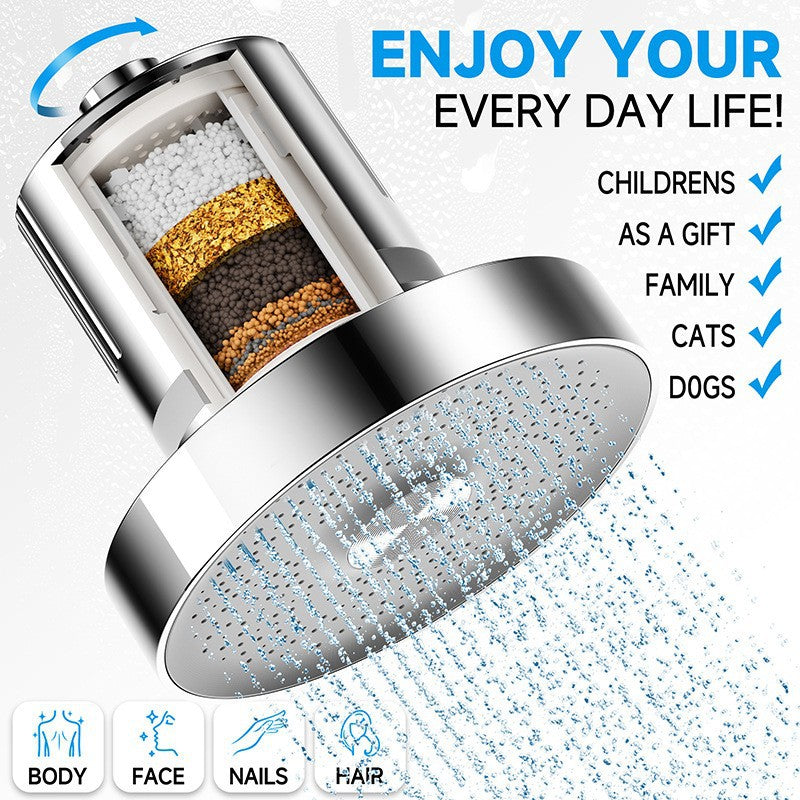 15-Stage Shower Filter – Water Purifier & Pressure-Boosting Filter