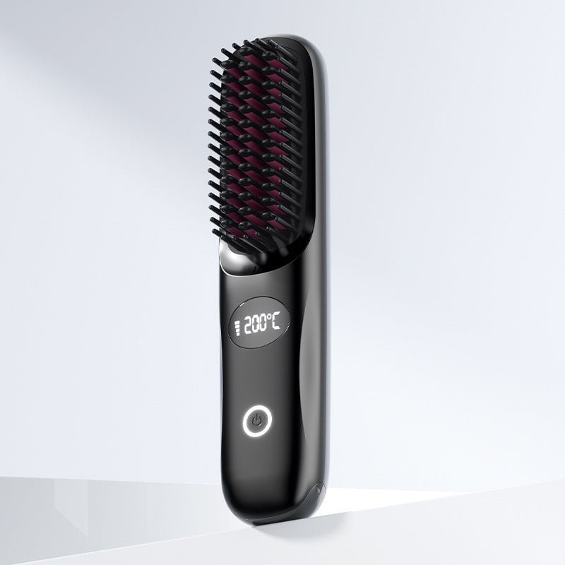 Cordless Hair Straightening Comb – Ceramic Rechargeable Styling Brush