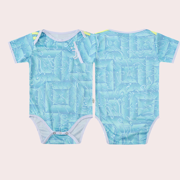 Bamboo Fiber Baby Football Jumpsuit – Soft Breathable Sports-Themed Romper (5–18 Months)