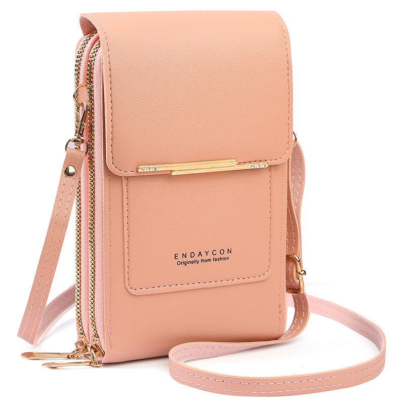 Touch Screen Crossbody Phone Bag – Sequin PVC Mini Shoulder Purse