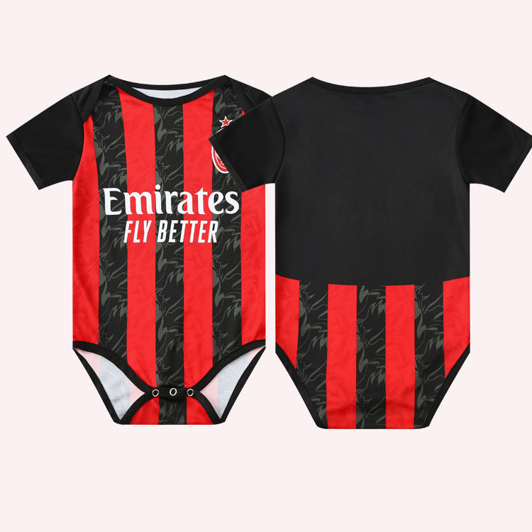 Bamboo Fiber Baby Football Jumpsuit – Soft Breathable Sports-Themed Romper (5–18 Months)