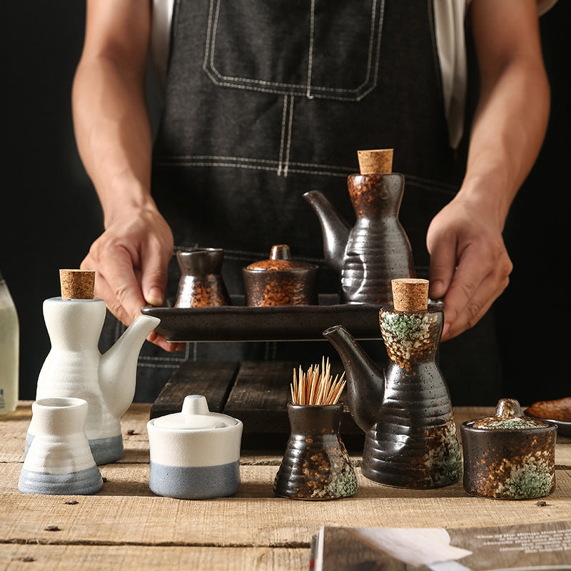 Japanese Ceramic Seasoning Set – Elegant Dining Tableware