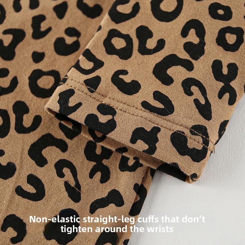 Leopard Print Baby Sleeveless Romper – Soft Infant Snap Jumpsuit (Spring & Autumn)