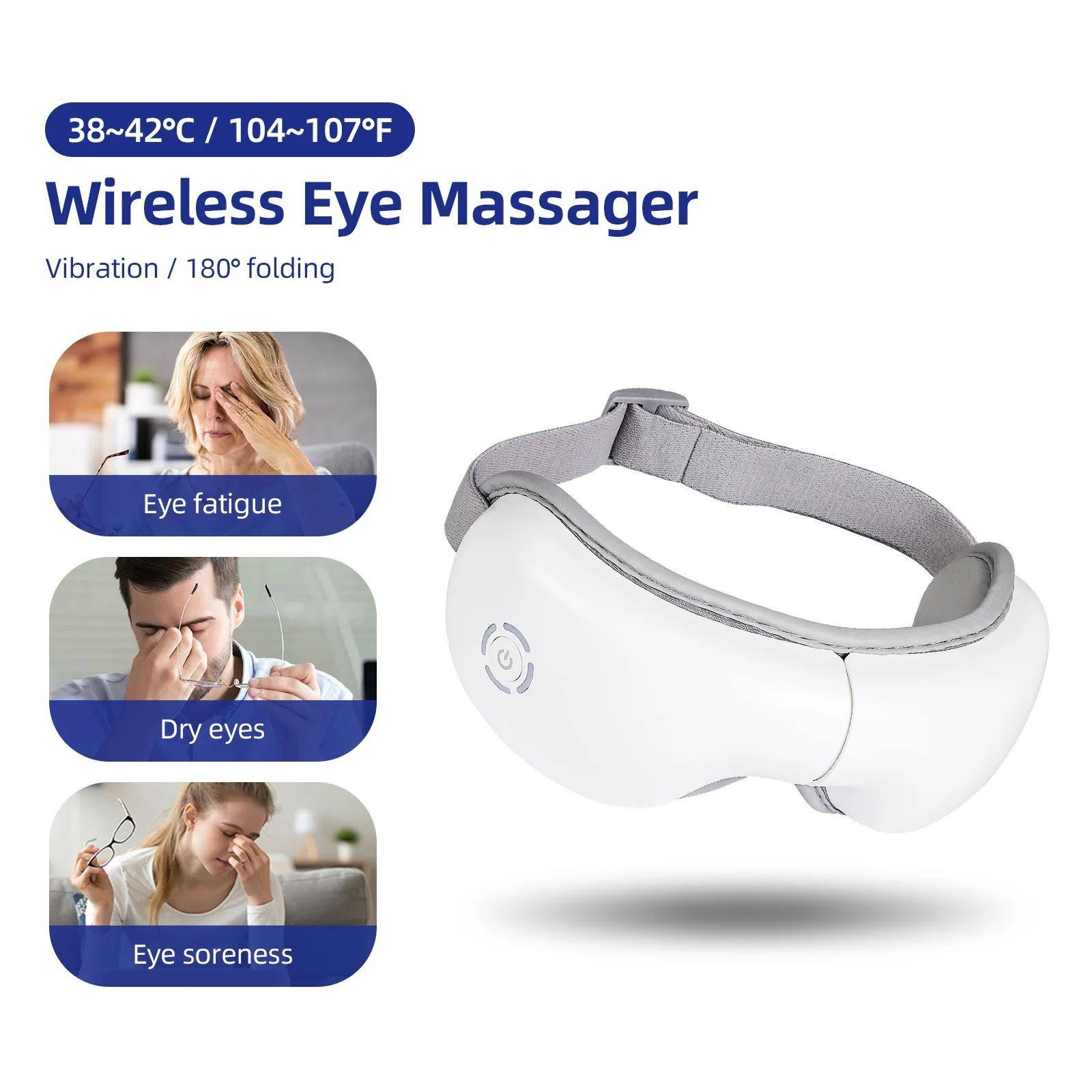 Smart Heated Eye Massager – 3D Airbag Compression with Music & Vibration