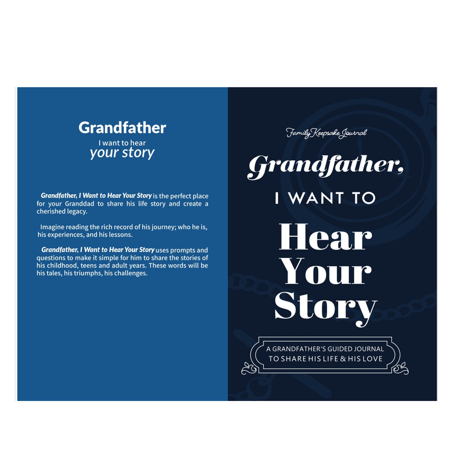 “Dad, I Want to Hear Your Story” Journal – Memory Keepsake Notebook