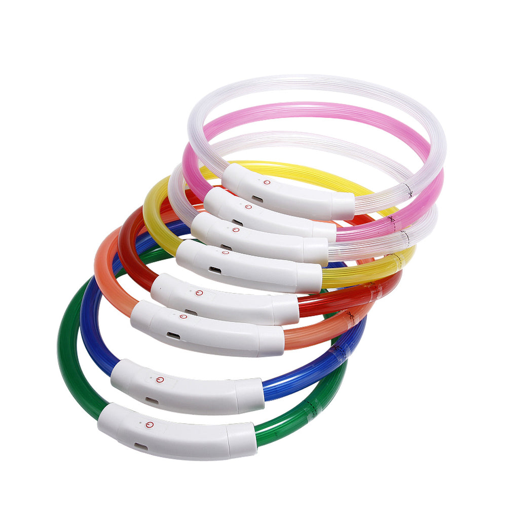 Rechargeable LED Pet Collar – Safe Nighttime Walking