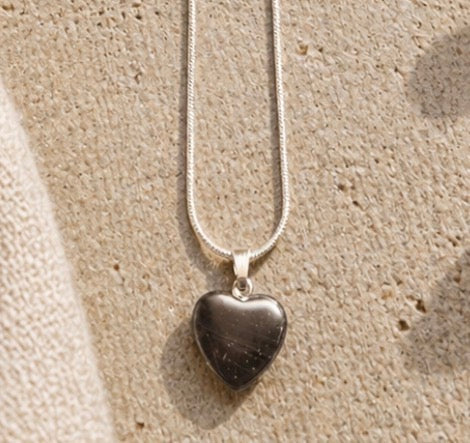 Smoky Quartz Heart Necklace – Grounding & Protection Crystal Pendant